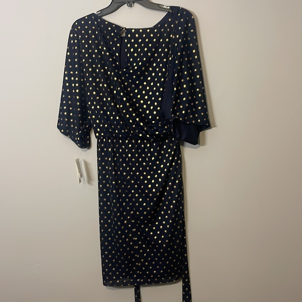 Navy and Gold Dress - Picture 3 of 6